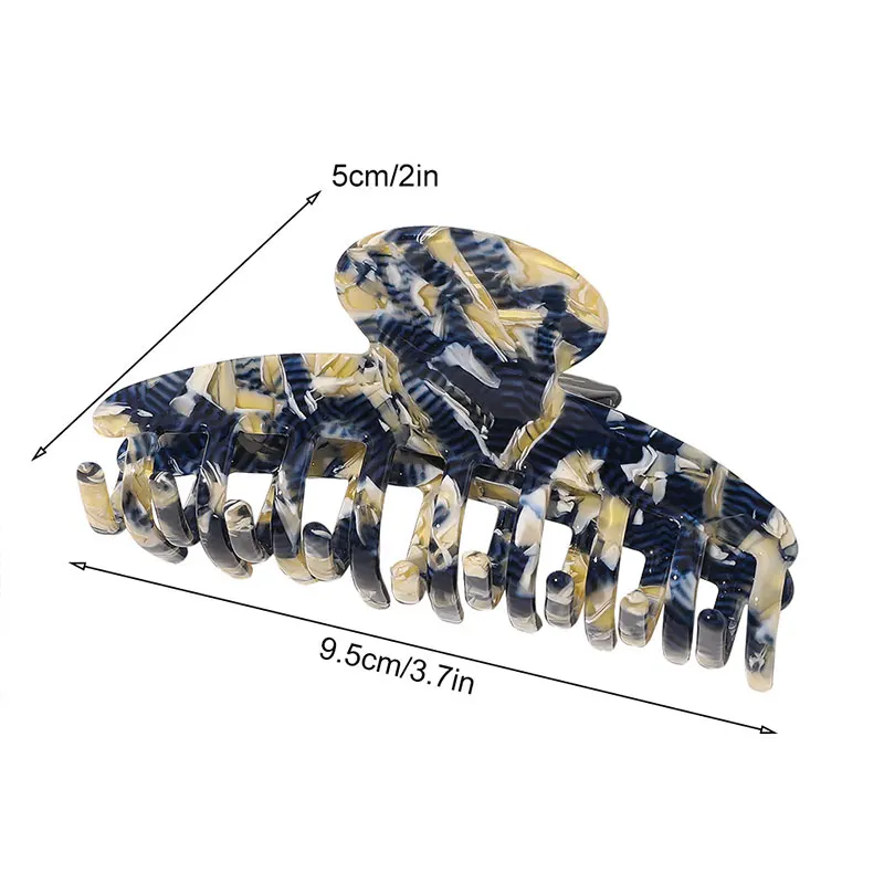 

New Geometric Barrette Acetate Leopard Print Acrylic Hairpins Women Girls Hair Accessories Hollow Hair Clip Large Hair Claws