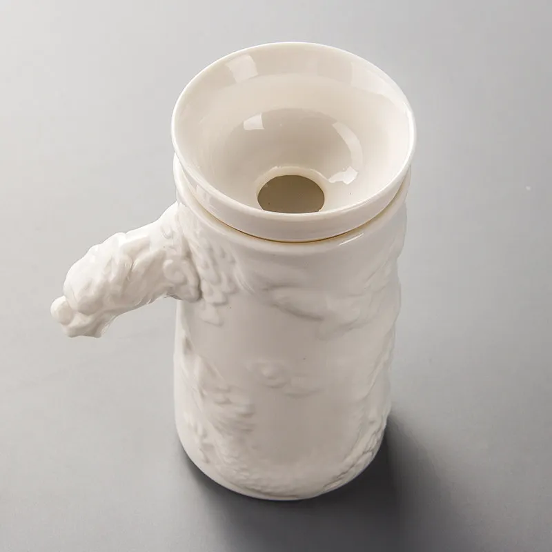 Ситечко для заваривания чая фильтр из белого фарфора стеклянный чайный набор