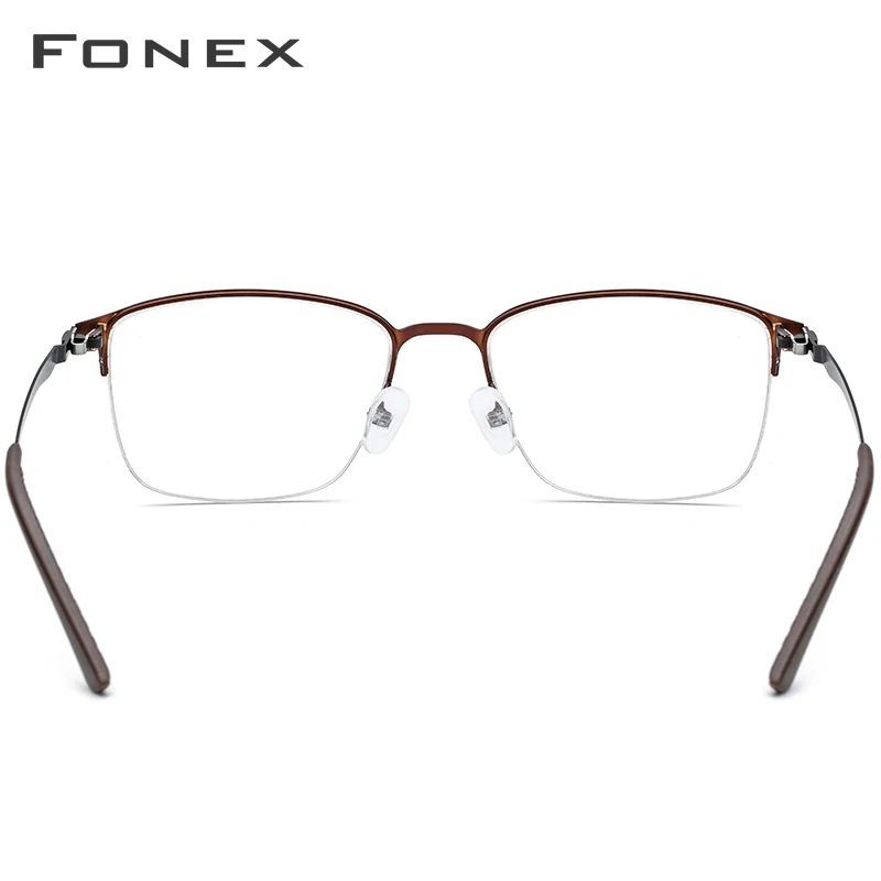 FONEX, сплав, оптические очки, оправа, мужские, сверхлегкие, квадратные, по рецепту, очки для женщин,, половина близорукости, корейские, Безвинтовые очки