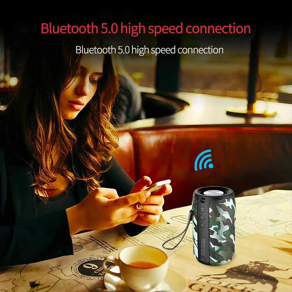 

Wireless Bluetooth Speaker Outdoor Portable Speaker Subwoofer Support Hands-Free Call TF Card U Disk 3D Bass Stereo Support