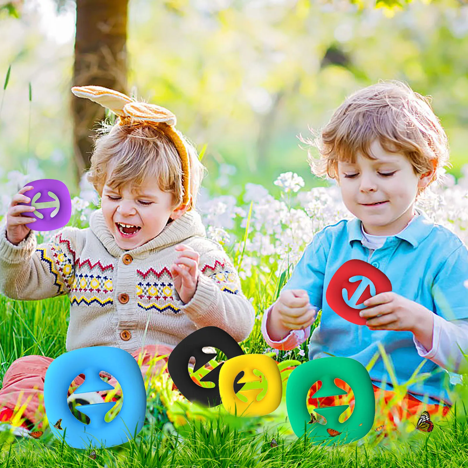 

Fidget Sensory Toy Set, 2 Pack Squeeze Sensory Fidget Toy For Adult Kid Silicone Game Toys Stress Reliever Anxiety Relief