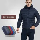 2021 зимняя мужская хлопковая куртка с капюшоном, ветрозащитная теплая утепленная ветровка, легкая походная куртка, Мужская одежда