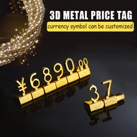 10 strips commodity combination aluminum metal price cube tags card jewelry watches garment dollar price tags stand