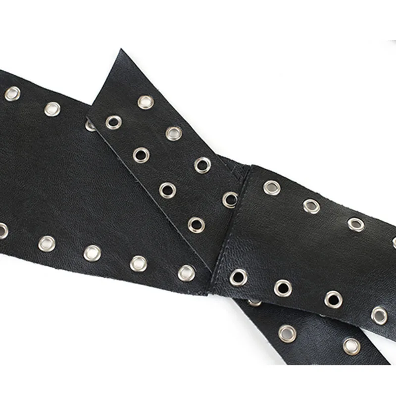 HG Pu Cummerbund женские заклепки выдалбливают шнуровкой 2019 новый осенний широкий пояс
