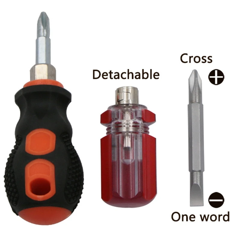 

Mini 1 Piece Radish Head Screw Driver Red Dual/ Yellow Single Cross/Yellow Single Flat Head/ Screwdriver Dual