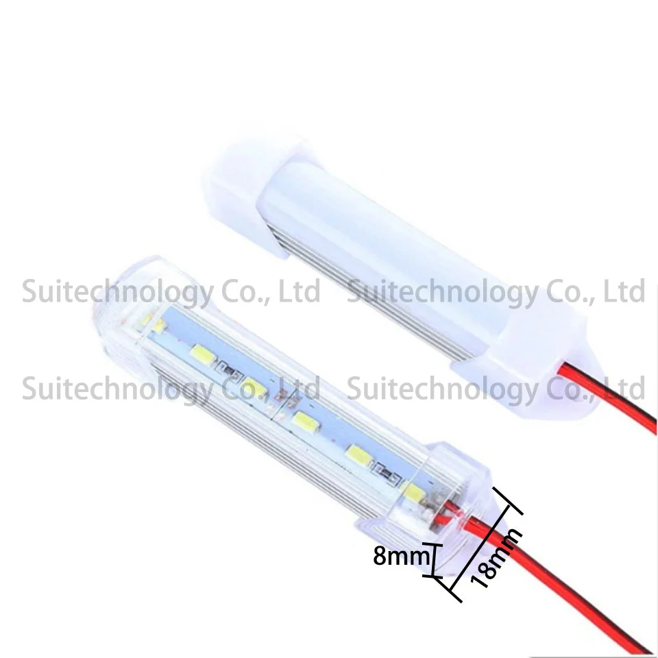 4 шт. светодиодный бар светильник s DC12V SMD5730 жесткий Светодиодные ленты 20 см, 30 см, 40 см/50 см/60 см светодиодный бар светильник с U алюминиевый корпус+ pc чехол