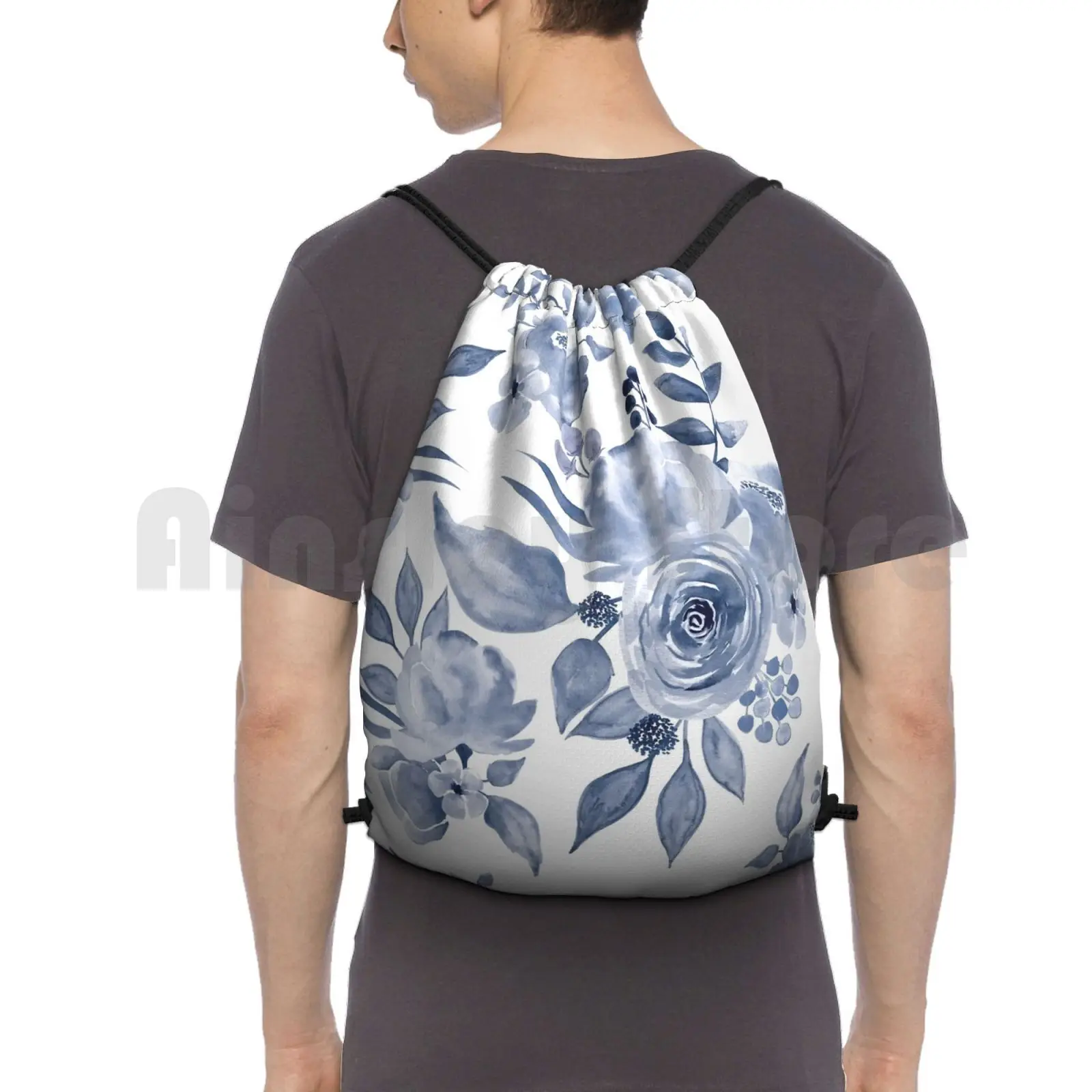 Hamptons Стиль Цветочный дизайн ранняя сумка для спортзала водонепроницаемый стиль