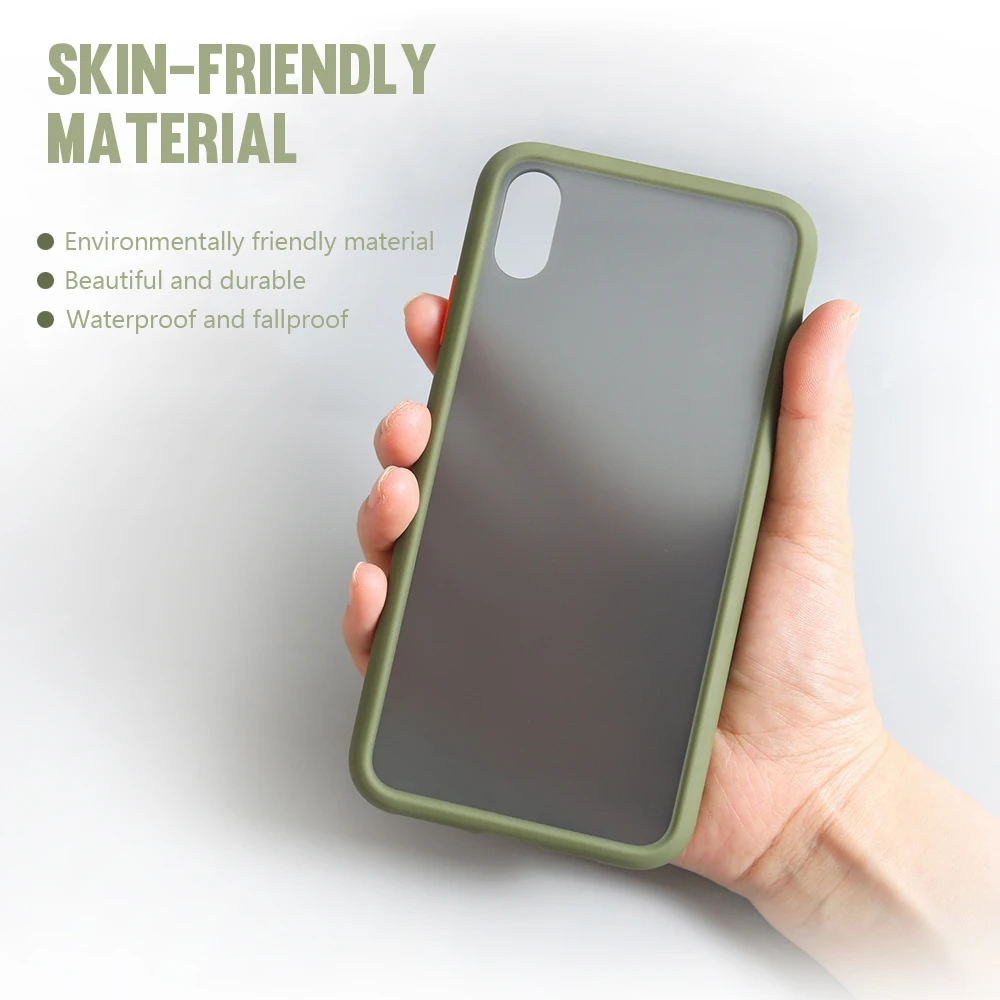 Мятный Гибридный простой матовый чехол-бампер для телефона iPhone 11 Pro Max XR XS 6S 8 7 Plus