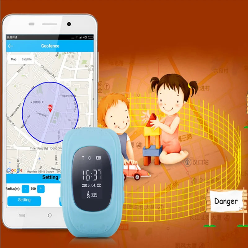 Kids GPS Tracker Watch Q50 Tracking Smart Security With SIM Card Slot SOS | Электроника