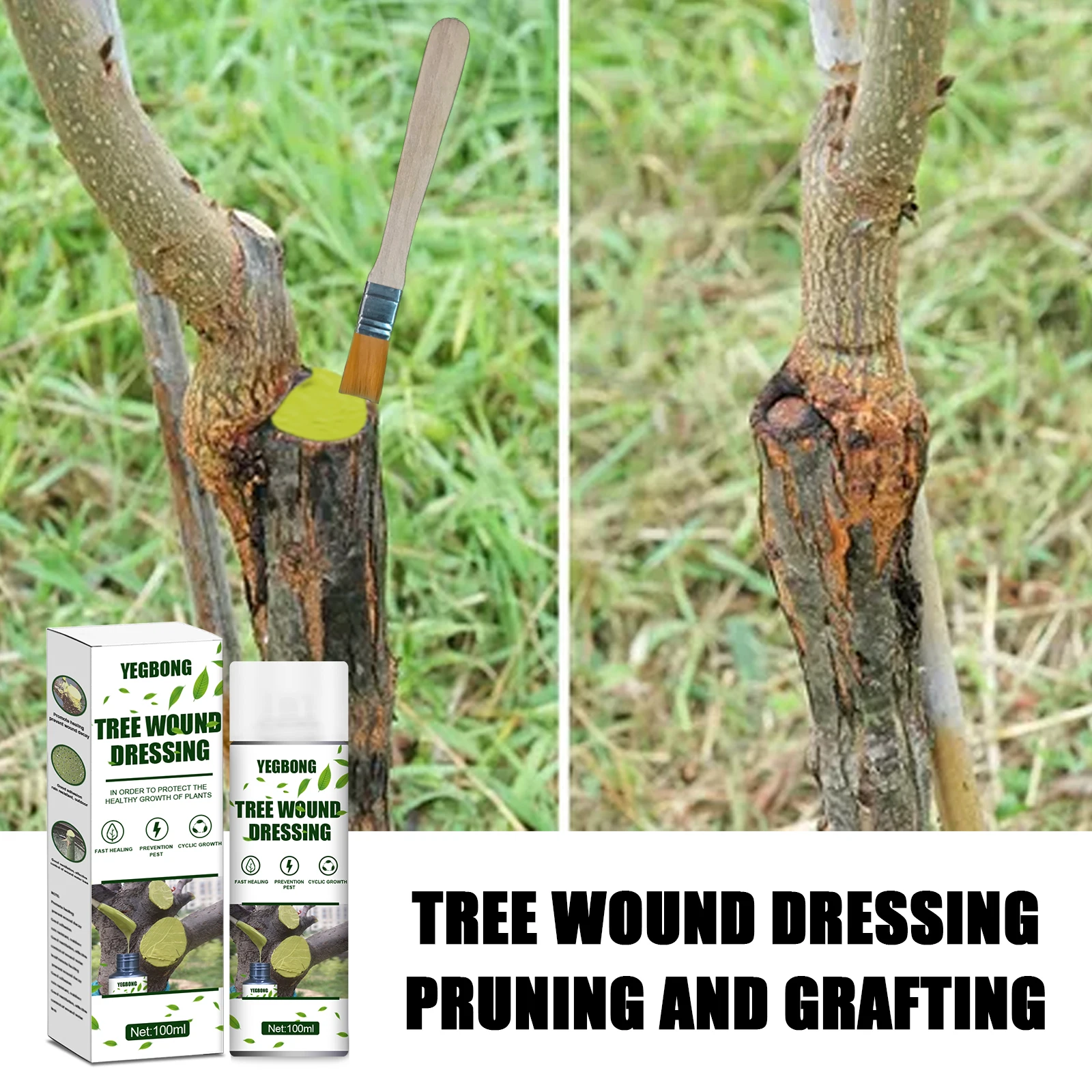 

100ml Tree Wound Dressing Garden Bonsai Plant Healing Tree Wound Pruning Sealer Dressing for Plants Grafting Treatment