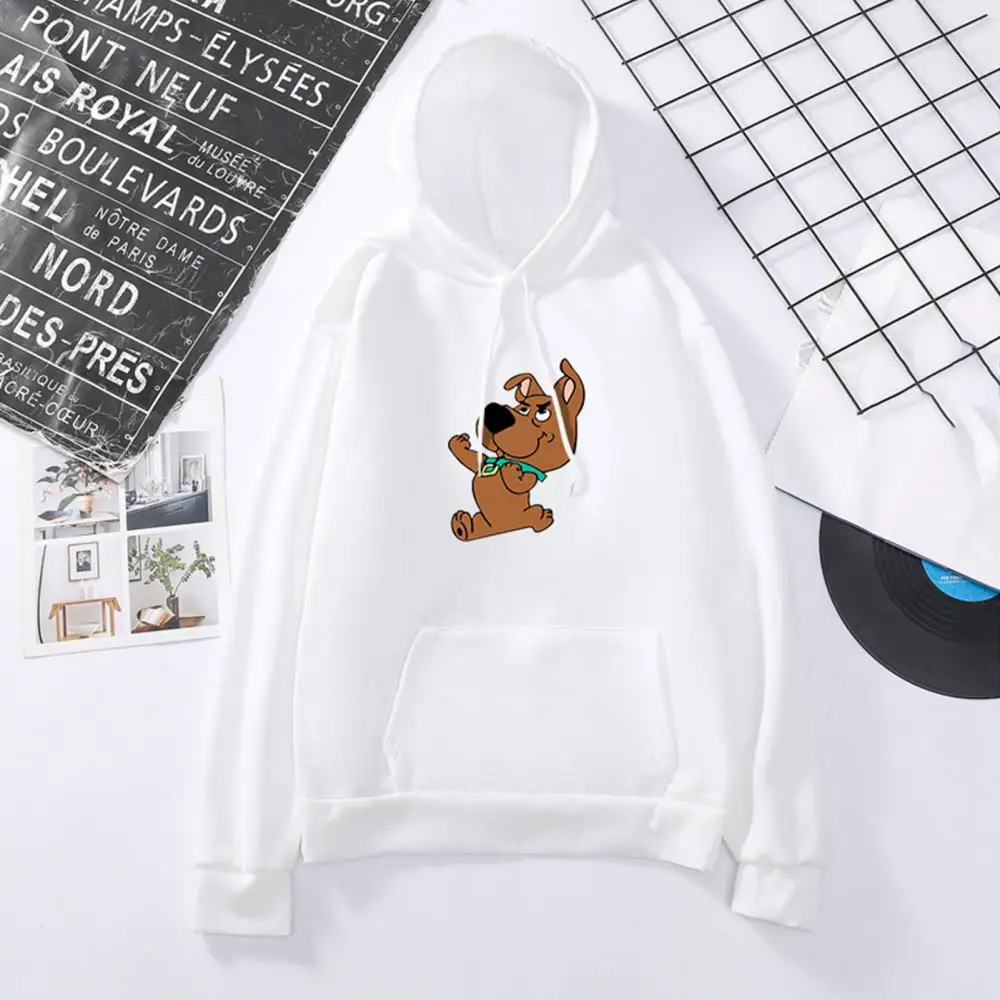 40%HOTAutumn Women Cartoon Puppy Print Loose Hooded Sweatshirt Long Sleeve Hoodie