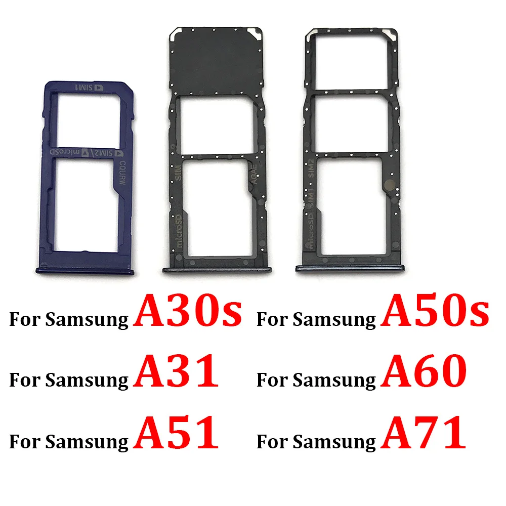 

20pcs/lots For Samsung A30S A50S A31 A51 A71 A60 Micro Nano SIM Card Holder Tray Slot Holder Adapter Socket