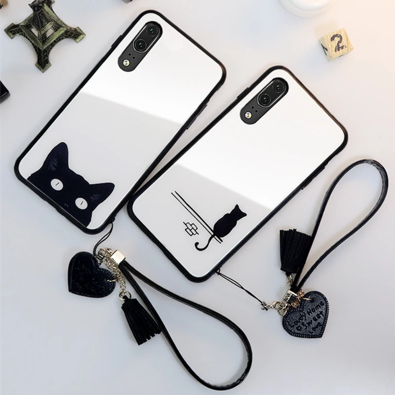 Чехол из закаленного стекла для Huawei Honor 10i X10 10 Lite 20 Pro 8x Y9S Y9 2019 милый мультяшный