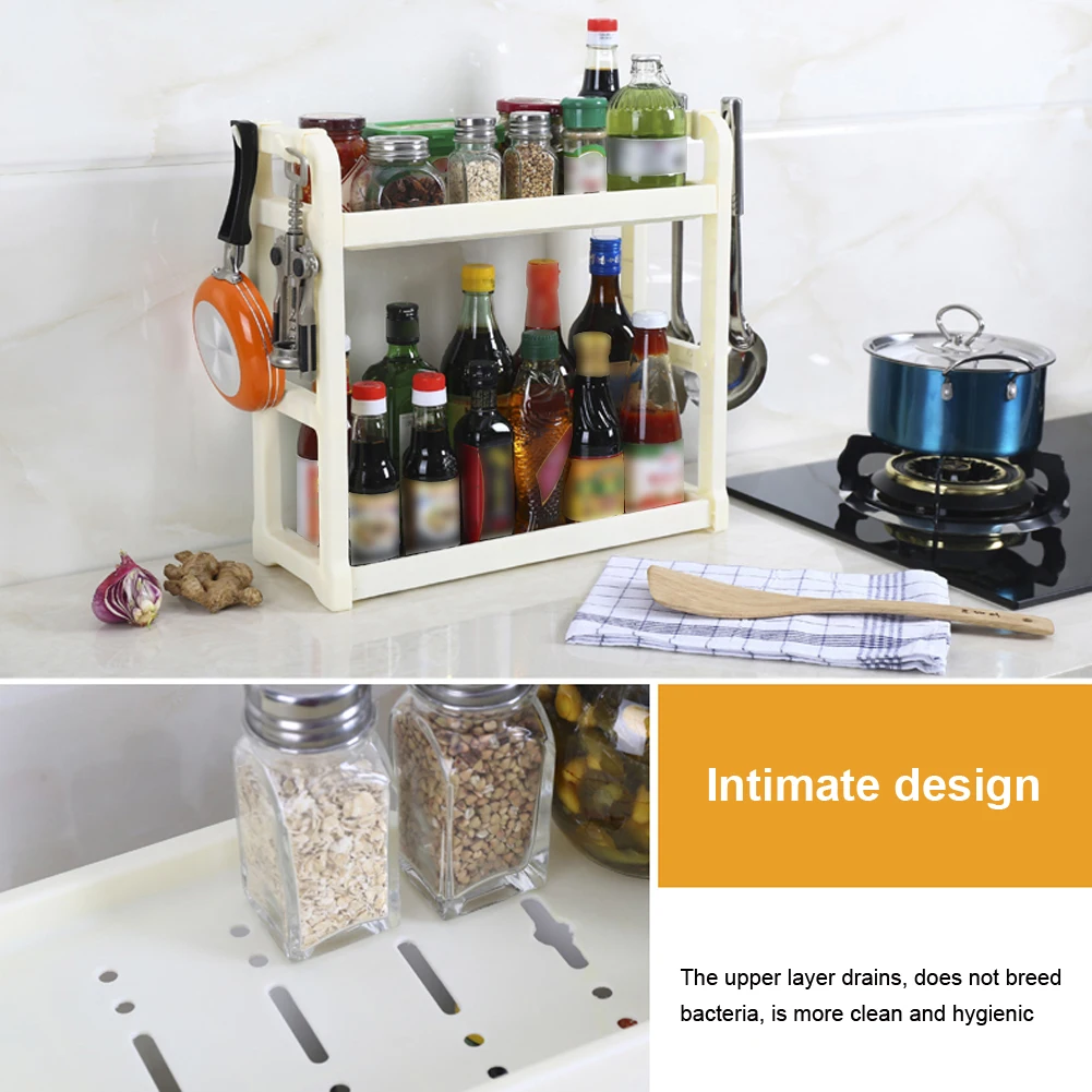 2 уровня Кухня шкаф специи стойки для банок висячий Органайзер на дверь