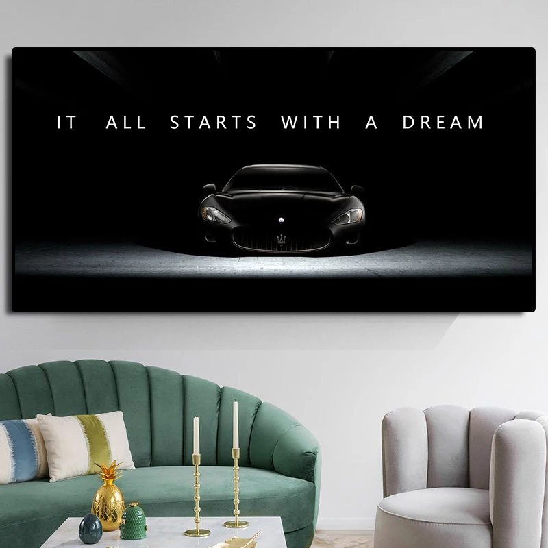 

Success Quote Motivational Poster Print Picture Wall Art Home Decoration HD Car Inspirational Nordic Canvas Painting Decor Gifts