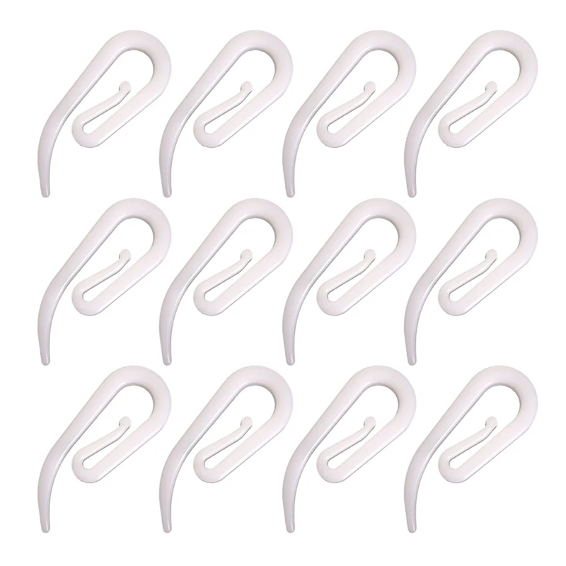 30 шт./лот крючки для штор с лентой занавесок белый пластик нейлон | Дом и сад