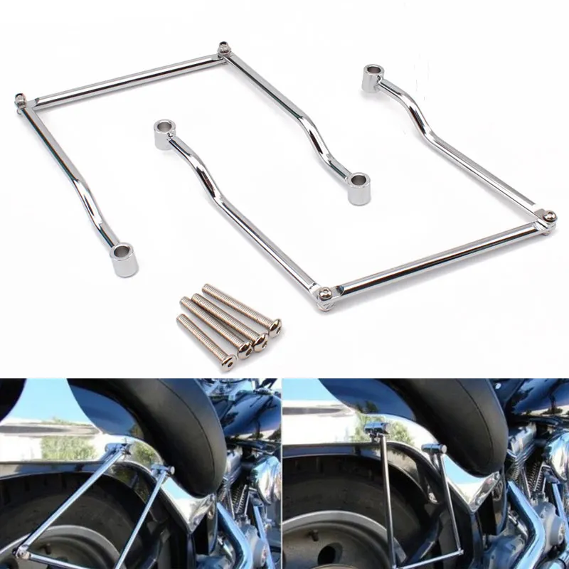 Седельная сумка из хромистой стали 1 комплект поддержка регулируемый кронштейн