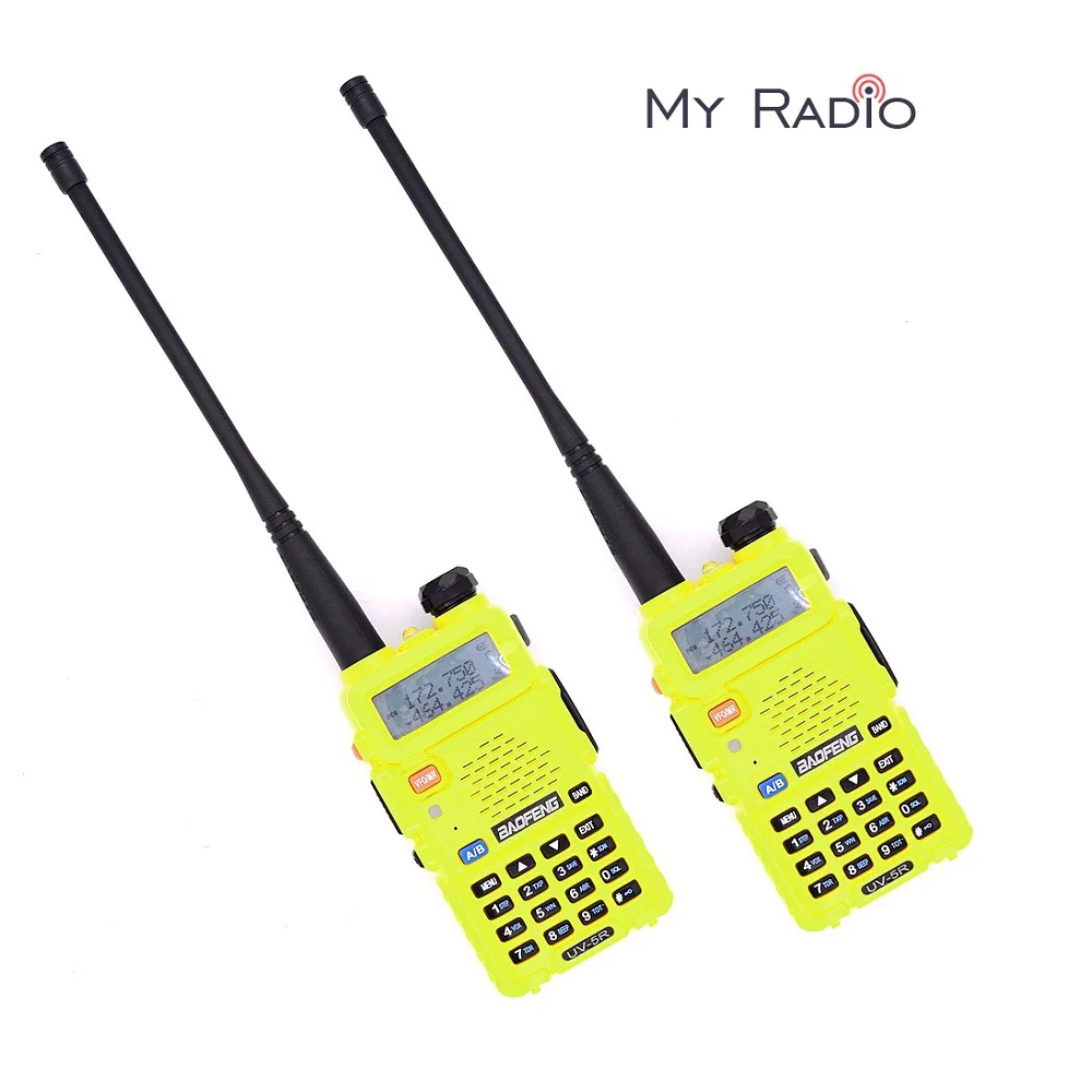 

Рация BAOFENG 5R с гарнитурой и PTT, желтая ЖК-дисплей, FM-радио, VOX, DTMF, сканирование сигнализации, коммерческий общественный приемопередатчик, 2x
