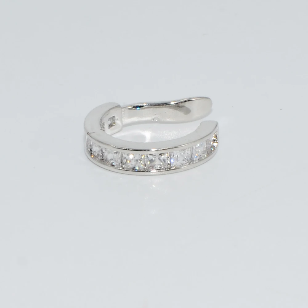 Style2 Silver 1 шт Ушной Хрящ клип Регулируемый Иллюзия искусственный пирсинг для уха серьги кристалл манжета для уха со звездой без отверстия не пирсинг CZ ювелирные изделия для тела - Окраска металла: Style2 Silver