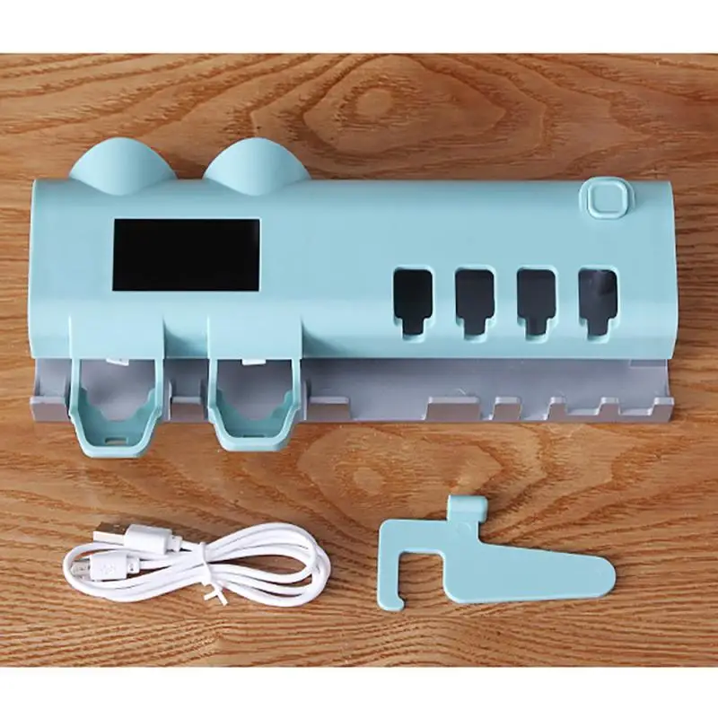 

UV Sterilization and Disinfection Toothbrush Holder Drying DC 5V Bathroom Wall Hanging Punch-Free Toothpaste Squeezing Device