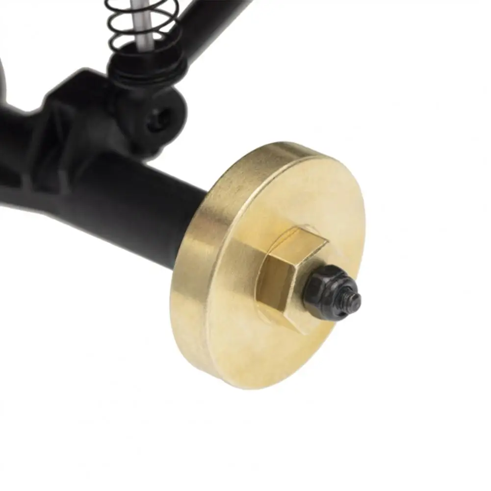 

4Pcs 4mm Brass Hex Adapter Upgrades Anti-rust Replacement Perfect Matching Brass Wheel Hex Adapter for Axial SCX24