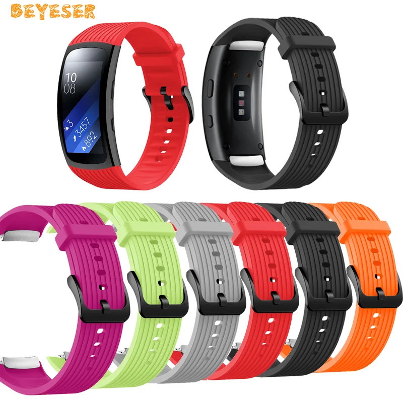 Силиконовый ремешок для часов Samsung Gear Fit2Pro регулируемый сменный Браслет в полоску