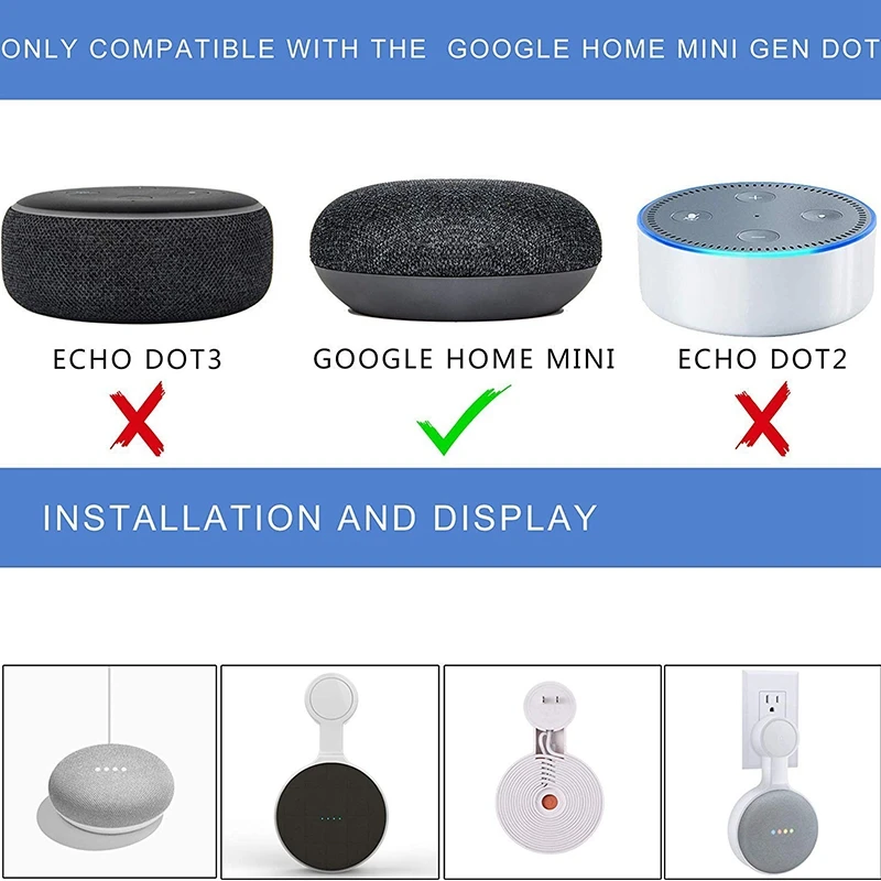 Настенный держатель на выходе подходит для Google Home Mini голосовой помощник экономия