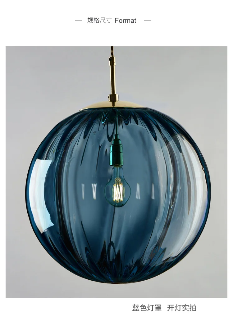 Modern Simple Glass Single Head Hanging Lamp Colorful Creative Individual Designer Pednant Lights Living Room Bedrom Bar Hall