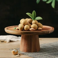 cake tray solid wood retro tall creative modern japanese style plate afternoon tea personality fruit dessert table