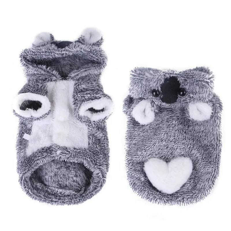 1 шт. Koala стильная теплая одежда для собак комбинезон щенка толстовка с капюшоном