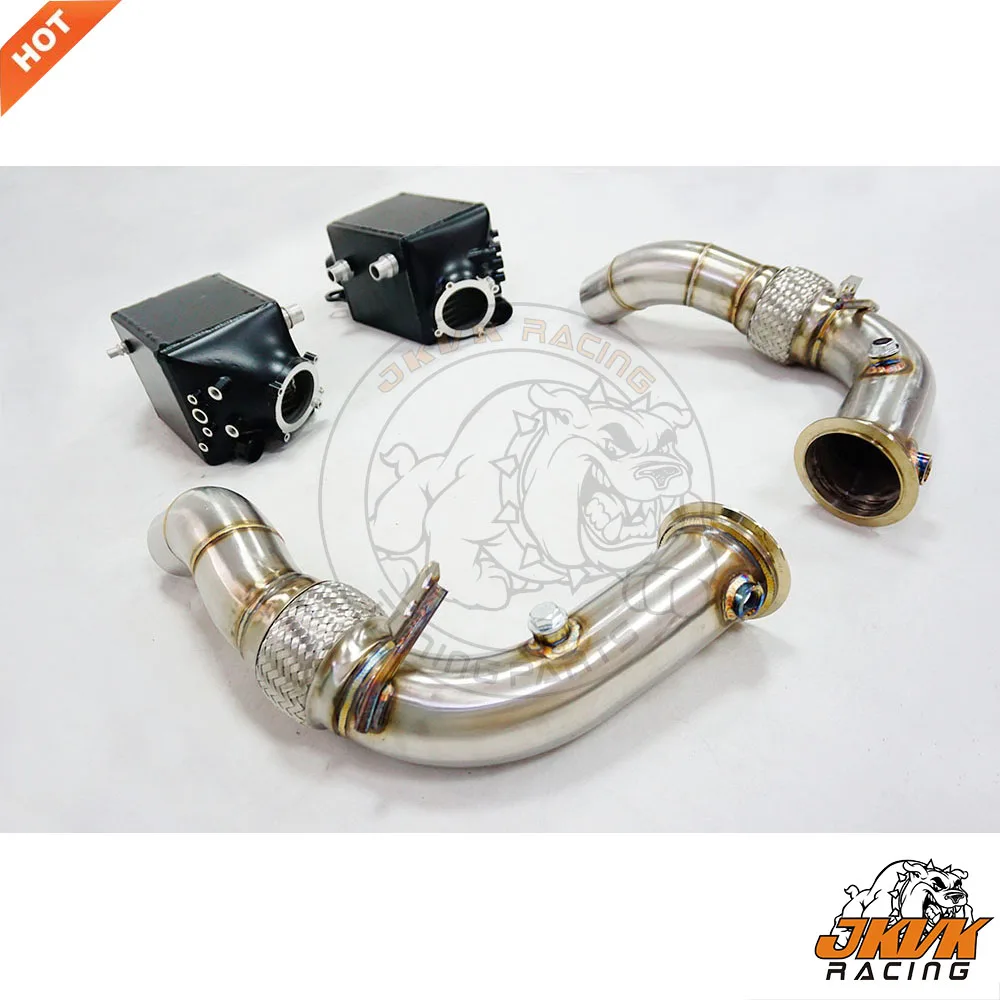 

JKVK RACING High Performance Plug and play Twin Charge Air Cooler Set + Downpipe For F06 F10 F12 F13M5 / M6 2013-2018