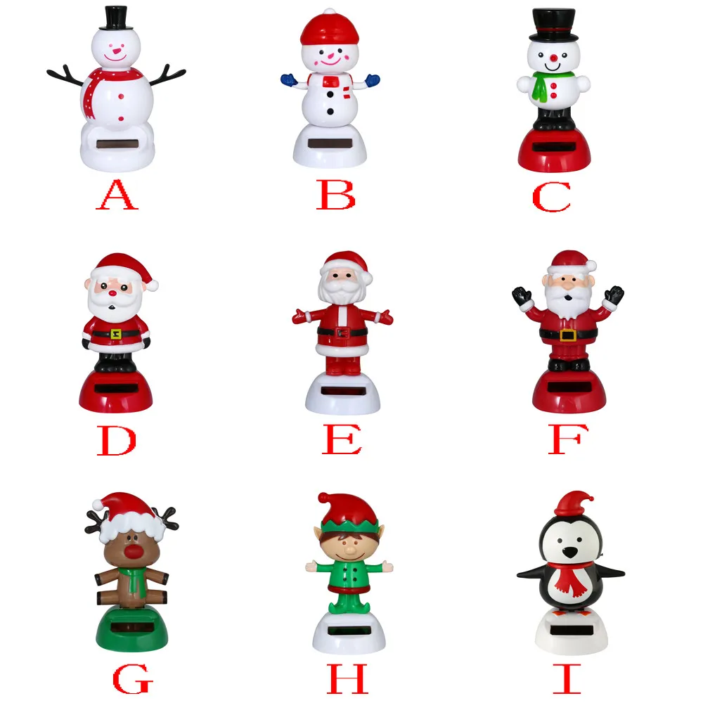 Украшение на солнечных батареях для автомобиля 2019 Рождественская игрушка