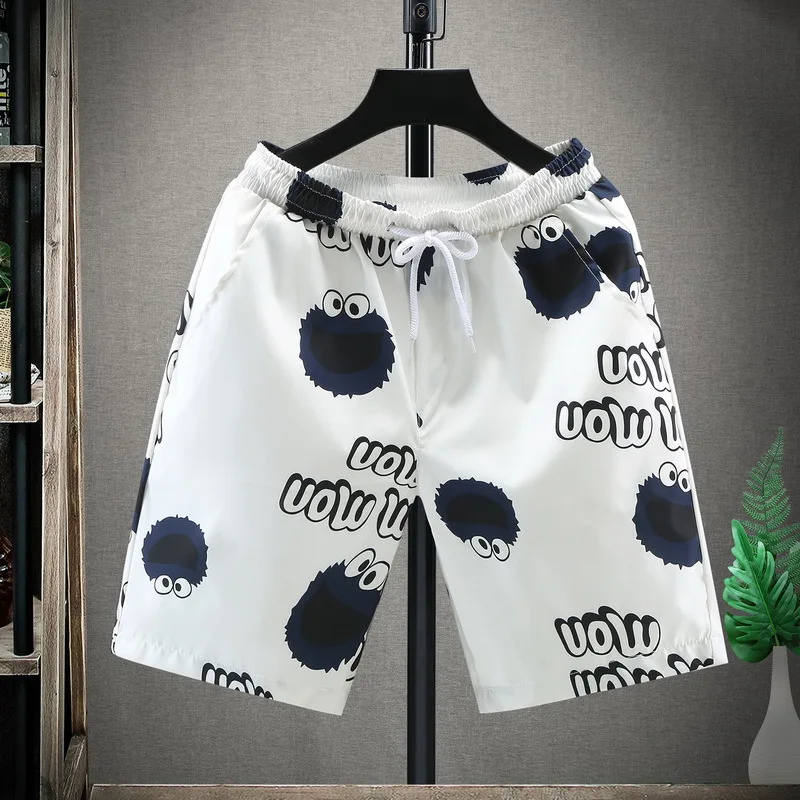 

2021Shorts men's summer thin section tide brand leisure sports five-point beach pants trend loose student youth pants