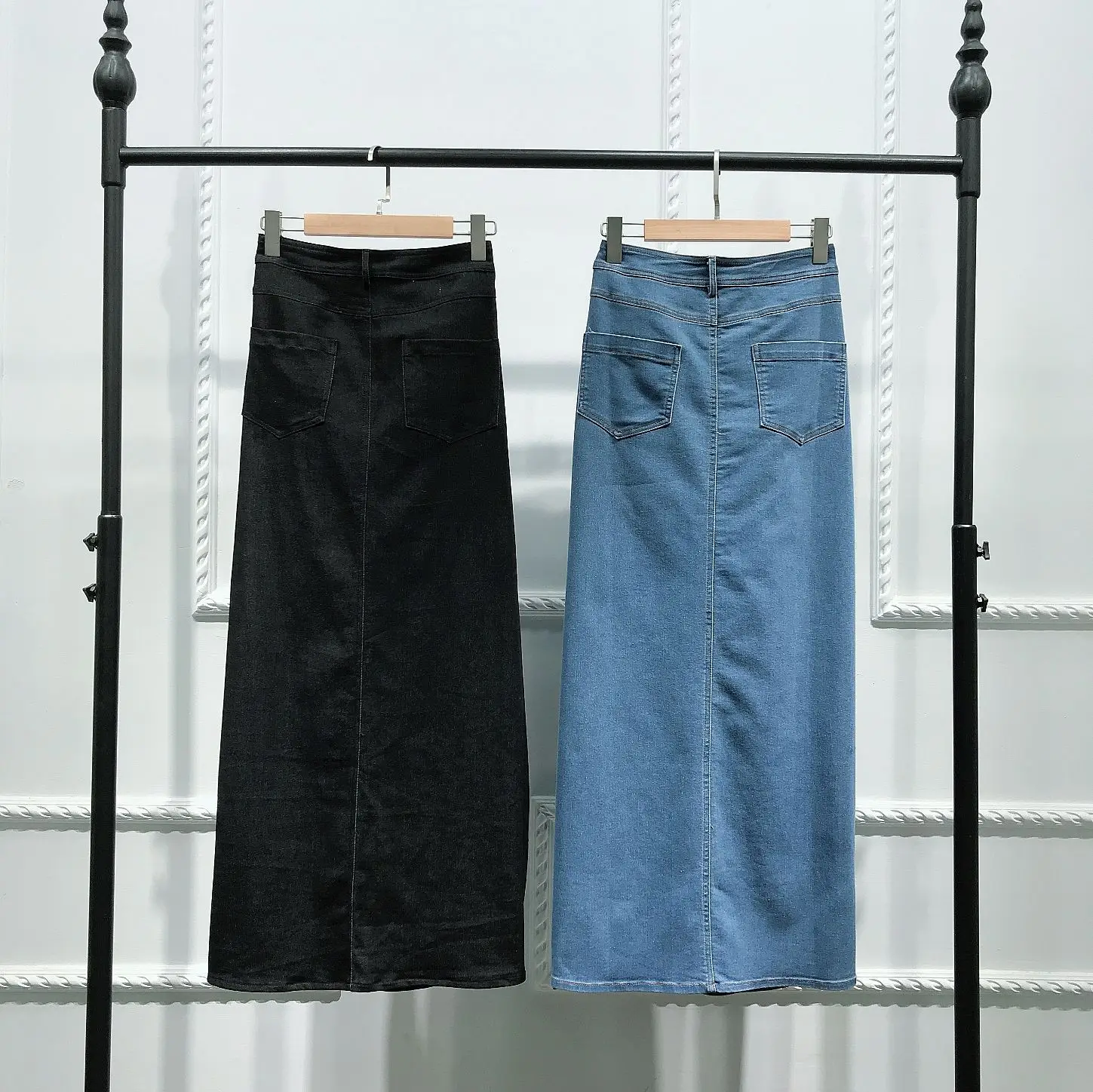 

Pencil Skirt Women Dubai Arab Muslim High Waist Strech Bodycon Hips Denim Long Skirts Middle East Turkish Abaya Islamic Clothing