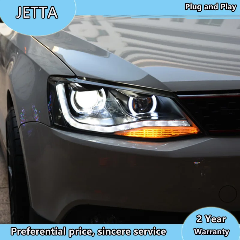 Стайлинг автомобиля для фар VW Jetta 2012 2016 светодиодные фары GIT головная лампа