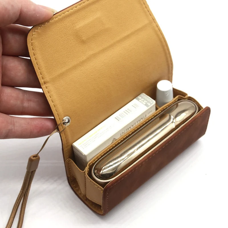 Модный чехол-книжка с откидной крышкой для Iqos 3.0 мешочек держателем кожаный