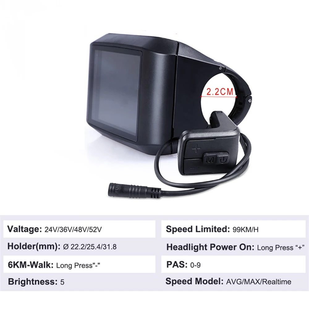 ЖК-дисплей для электровелосипеда RICETOO Bafang 750C цветной TFT-дисплей BBS01 BBS02 BBSHD 8FUN
