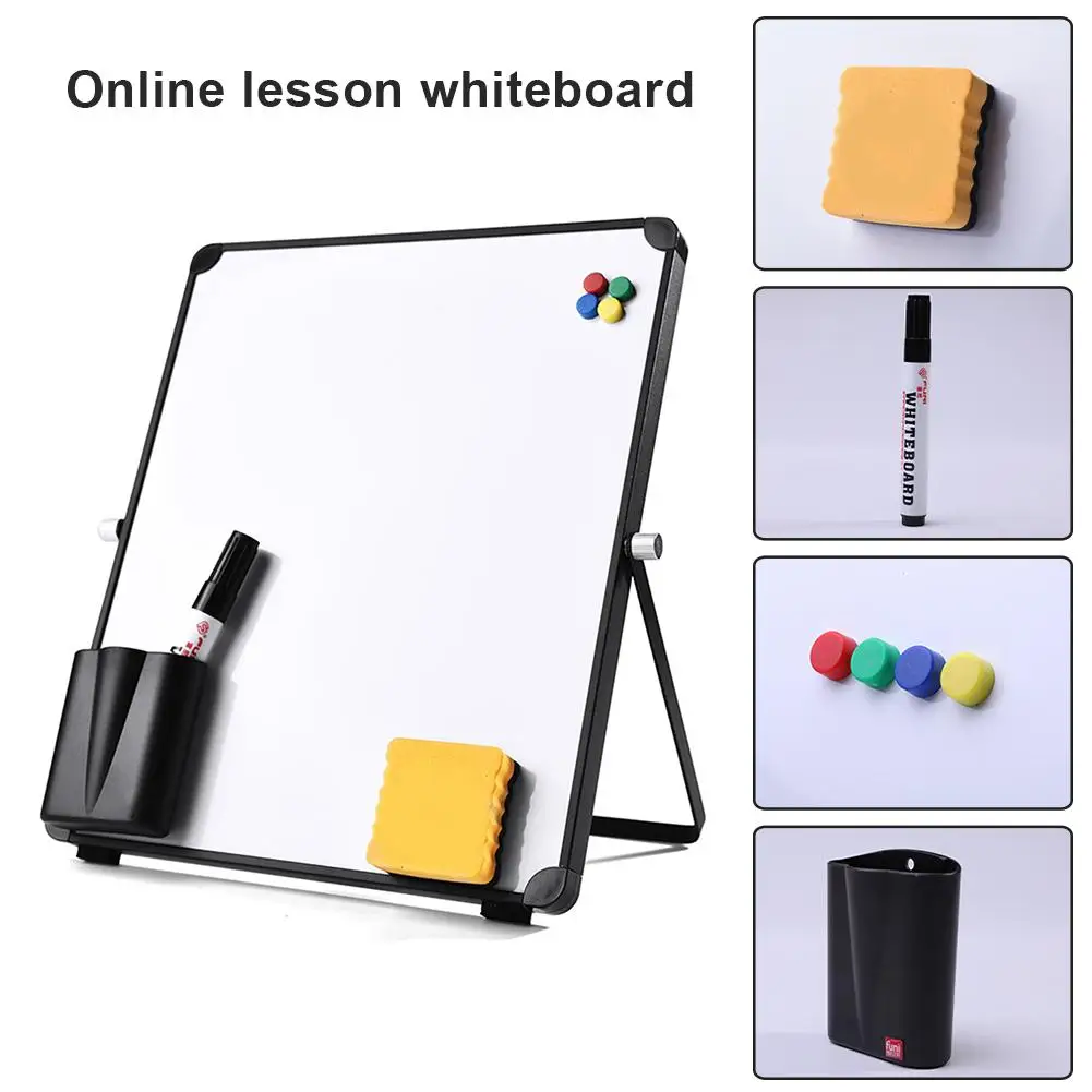 

Magnetic Dry Erase White Board Set Aluminum Alloy Foldable Durable WhiteBoard For Kids Online Lessons Office Whiteboard Set