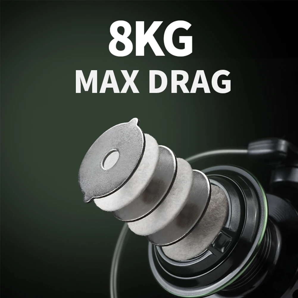 Новая катушка для рыбалки FD2000-7000 Spinning Shallow Spool 8KG Max Drag Carp Saltwater Freshwater Tackle.