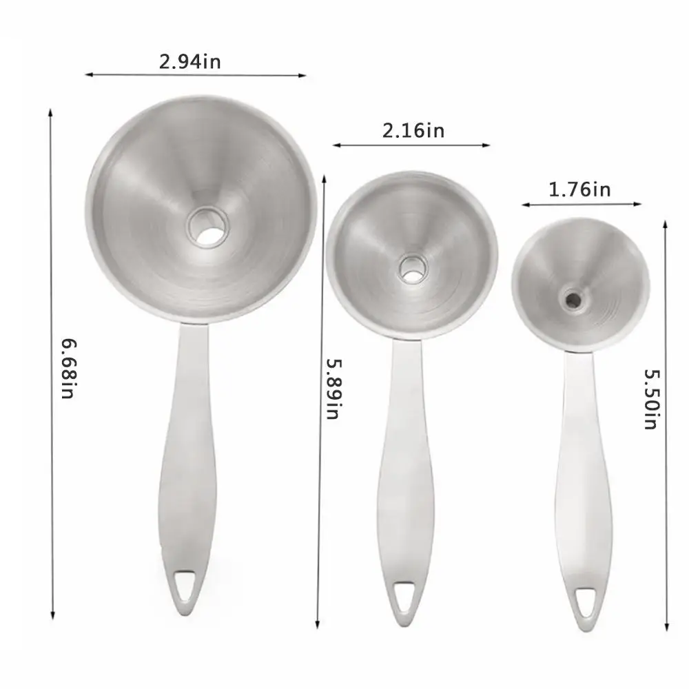 5 шт./компл. Воронка Из Нержавеющей Стали с ручками для переноса жидких сухих