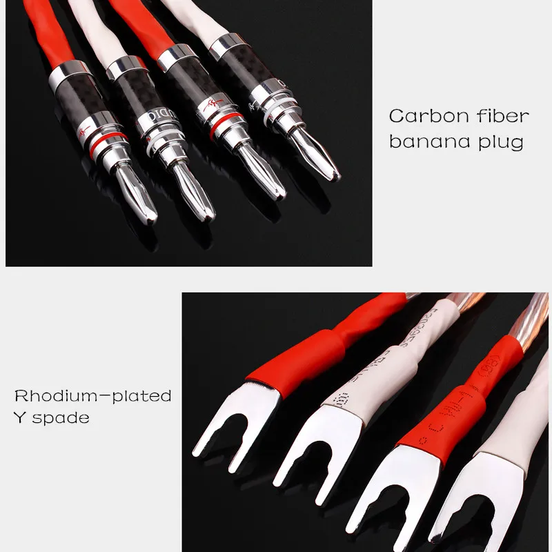 

HIFI main speaker line single crystal copper single crystal silver mixed speaker cable HiFi audio cable