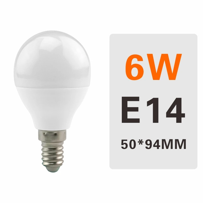 6W E14 E27 E14 LED Bulb Lamps 3W 6W 9W 12W 15W 18W 20W Lampada Ampoule Bombilla LED Light Bulb AC 220V 230V 240V Cold/Warm White - Испускаемый цвет: 6W E14