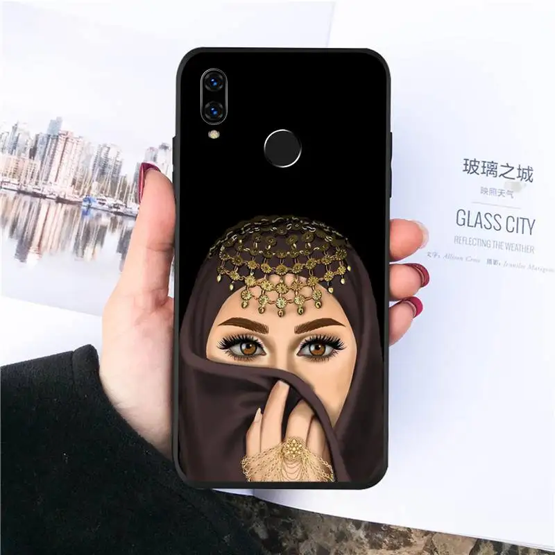

Woman In Hijab Face Muslim Phone Case For Huawei Honor view 7a5.45inch 7c5.7inch 8x 8a 8c 9 9x 10 20 10i 20i lite pro