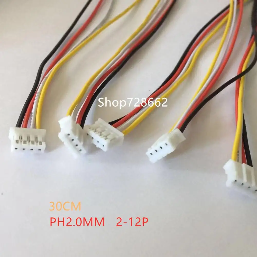 10 шт./лот JST PH 2 0 2/3/4/5/6/7/8/9/10 штырьковый штекер мм разъем проводной кабель 30 см длина
