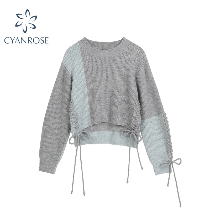 Женские свитера теплый пуловер и джемперы корейская мода Повседневный с длинным