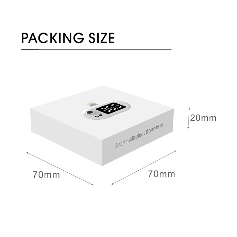 

Smart Phone USB Thermometer Sensor with LED Digital Display Electronic Thermometer Type-C