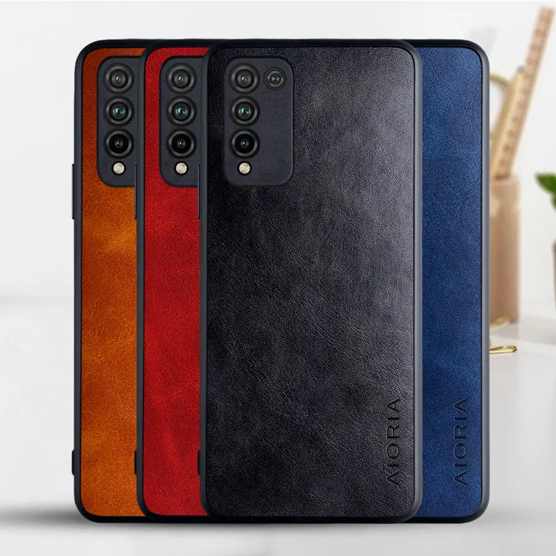 Чехол для Huawei Honor 10X Lite X10 Funda Vintage Leather Skin Luxurious Cover