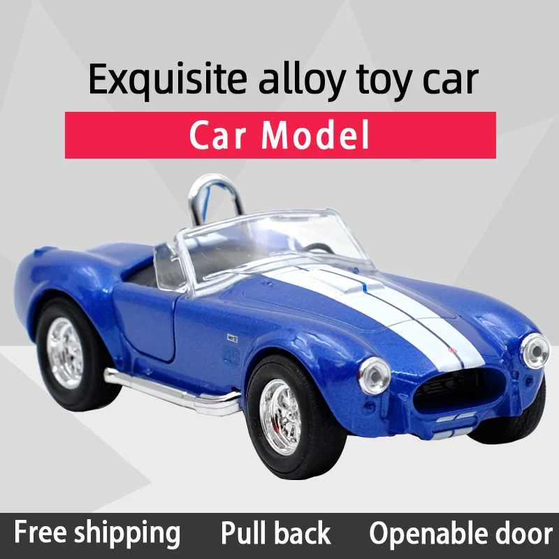 Модель автомобиля WELLY 1:36 1965 shelby cobra 427 в ретро стиле литая модель из сплава игрушка