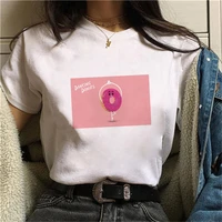 summer oversized women t shirt white short sleeve female clothing top tees funny biscuit graphic print tshirt for girls ladies