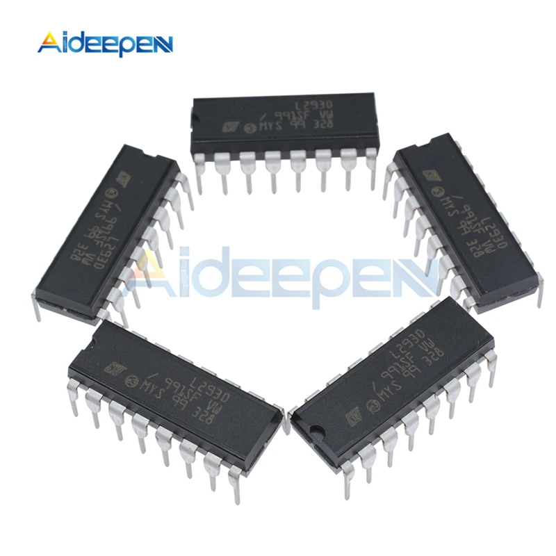 5 шт./лот L293 L293D чип привода драйвера двигателя IC PAR PusH Pull 4 канальный модуль DIP DIP16 16